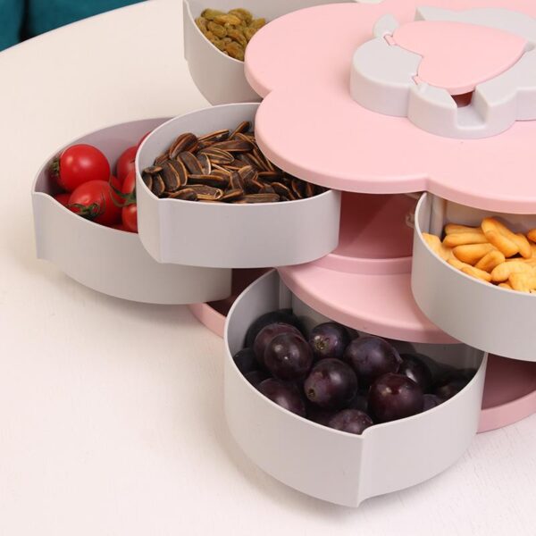 Double-Layer Rotating Fruit Dish