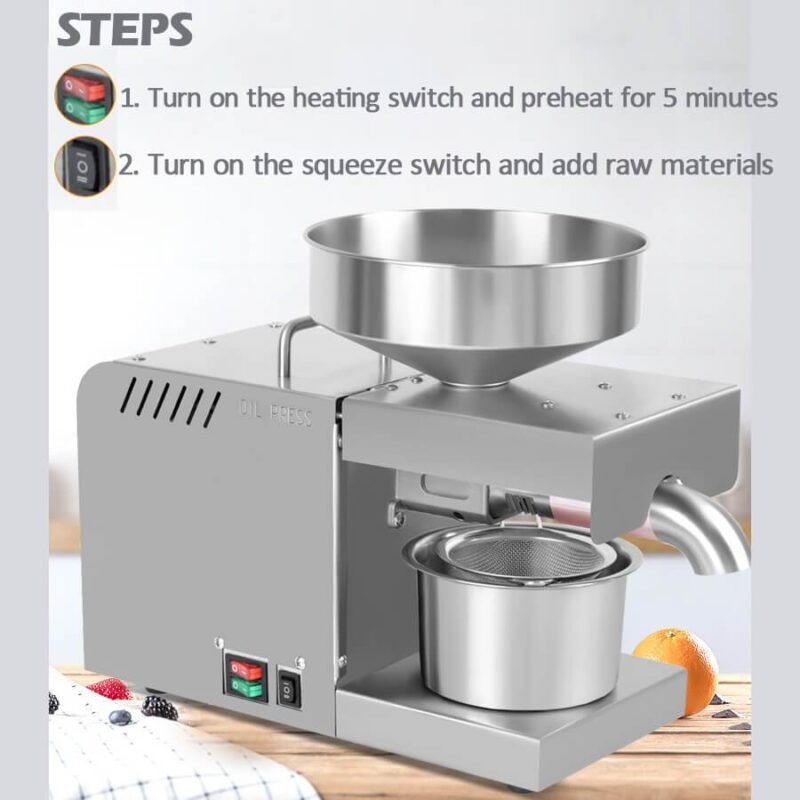 New Temperature Control Stainless Steel Automatic oil Press - Image 7