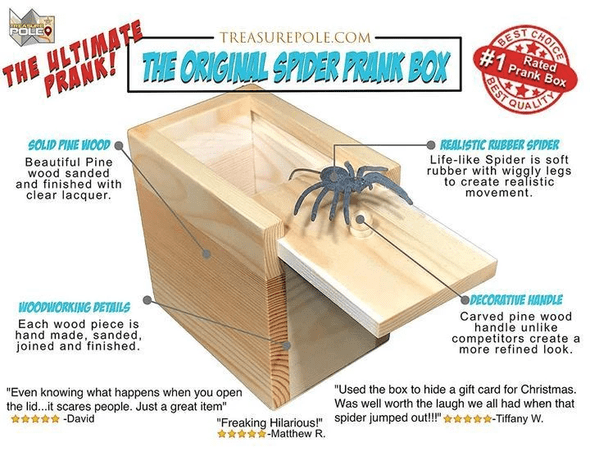 spider prank gift
