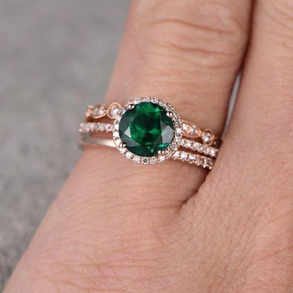New High Quality 3Pcs/Set Green Stone - Image 6