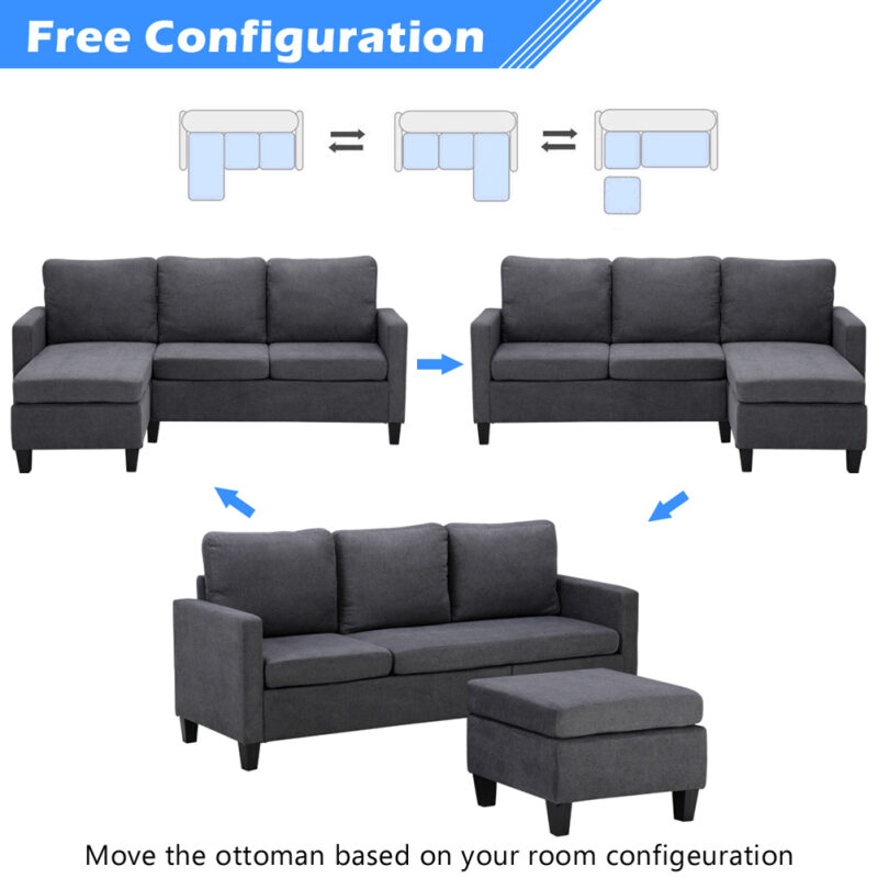Double Chaise Longue Combination Sofa