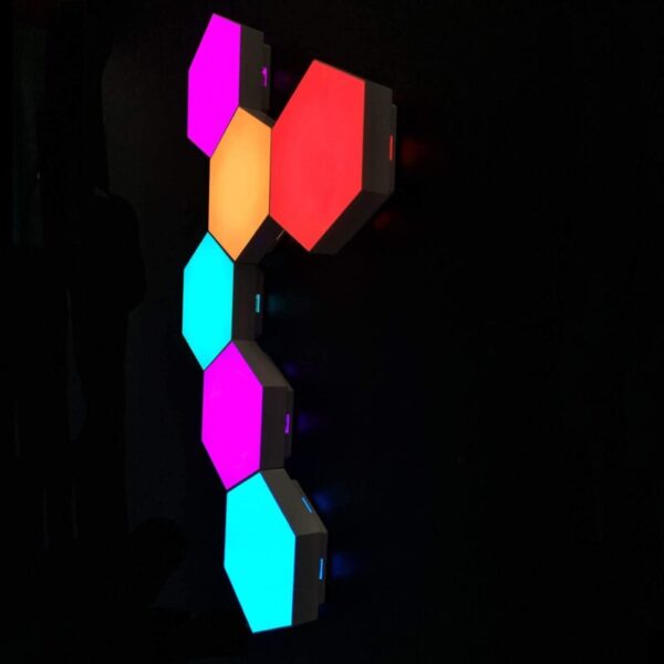 emote Control Hexagon Wall Light,Smart Wall-Mounted Touch-Sensitive