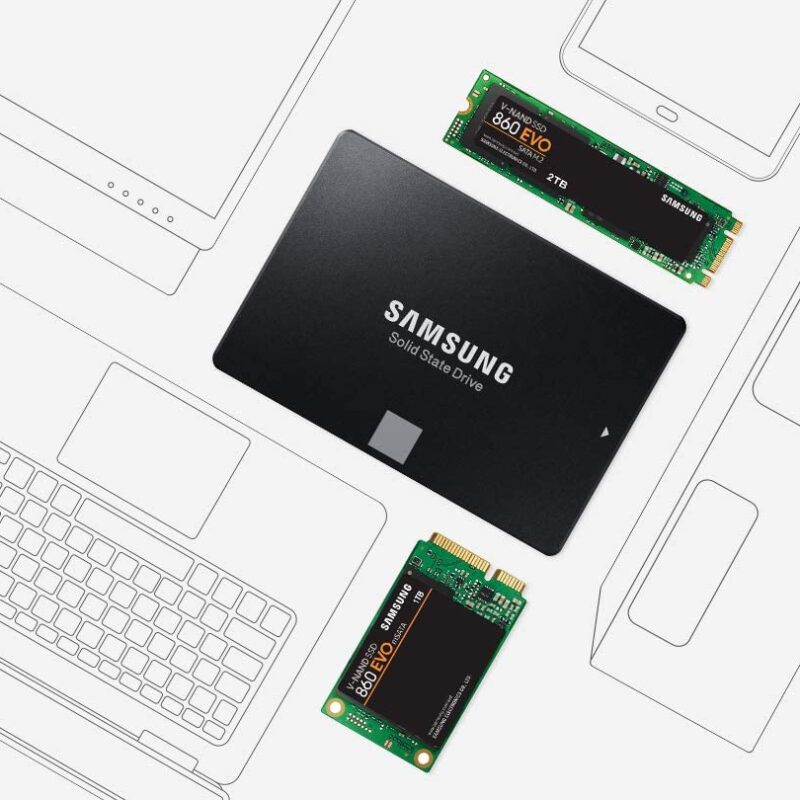 SAMSUNG 860 EVO SSD 250GB – M.2 SATA Internal Solid State Drive with V-NAND Technology (MZ-N6E250BW)