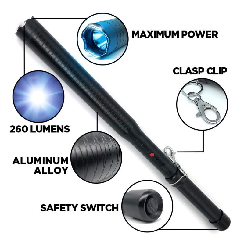 Stun Gun Baton & Flashlight Combo – Titan