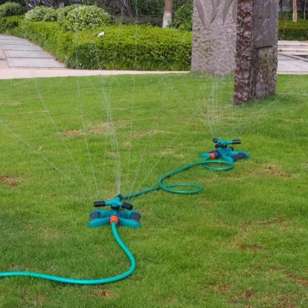 GrowGreen Sprinkler, Rotating Lawn Sprinkler, Large Area Coverage Water Sprinklers for Lawns and Gardens