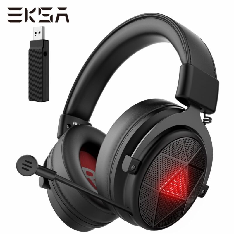 5.8GHz Wireless Headphones E910 Gaming Headset with Microphone/ENC/7.1 Surround/Low Latency Headset Gamer for PS4/PS5/PC/TV
