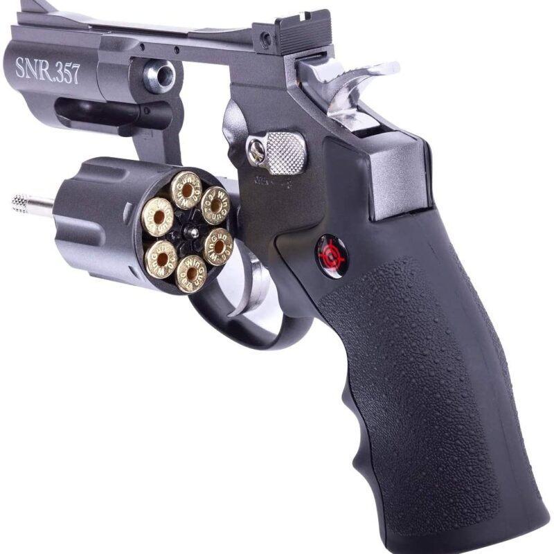 Crosman SNR357 .177-Caliber Pellet/4.5 MM BB CO2-Powered Snub Nose Revolver