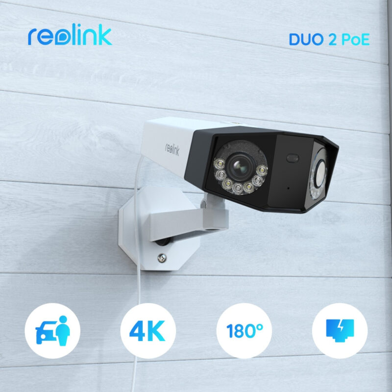 Camera 4k Dual Lens Outdoor Security Protection