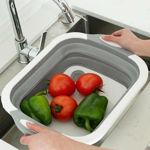 3 In 1 Multifunctional Foldable Dish Tub Cutting Board