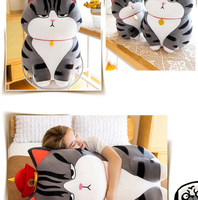 Moody Cat Soft Cuddly Plush Pillow