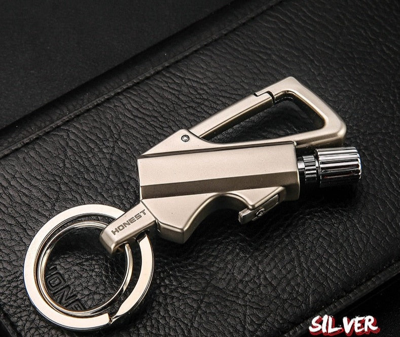 ⁠Outdoor Windproof Lighter Match Keychain⁠