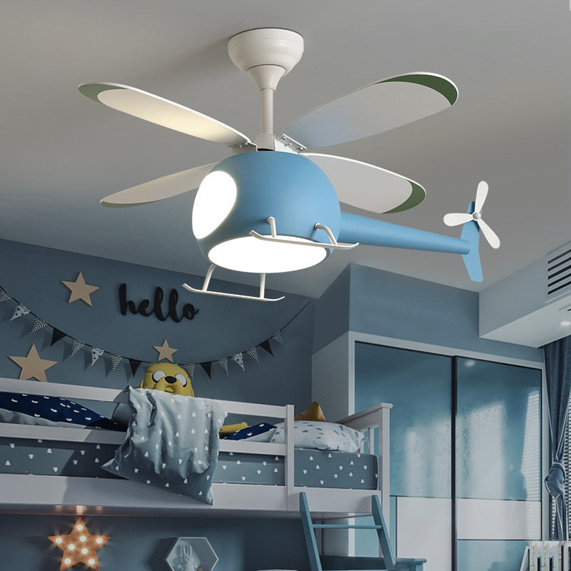 Little Helicopter Dream RC Fan Ceiling Lamp