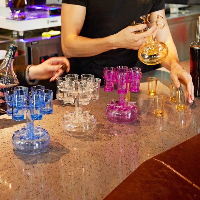 Elegant Glass Party Drink Dispenser Game Set