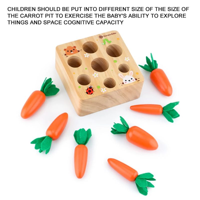 Carrot Picking Wooden Kids Educational Game Toy