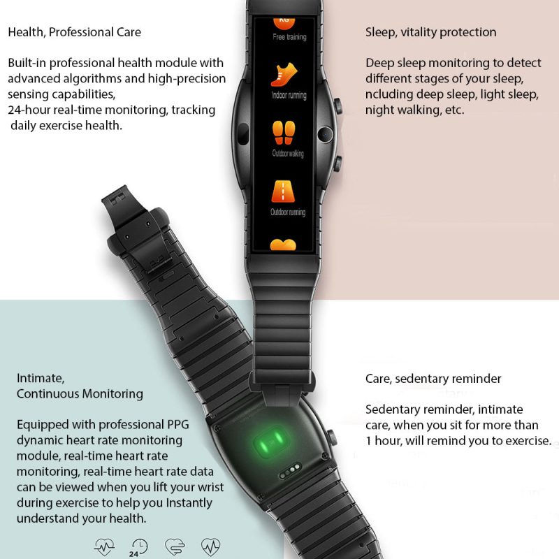 Elegant Flexible Timepiece Bluetooth Smart Watch