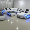 Modern Led Living Room Leather Sofa - Image 13