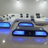 Modern Led Living Room Leather Sofa - Image 14