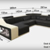 Modern Led Living Room Leather Sofa - Image 11